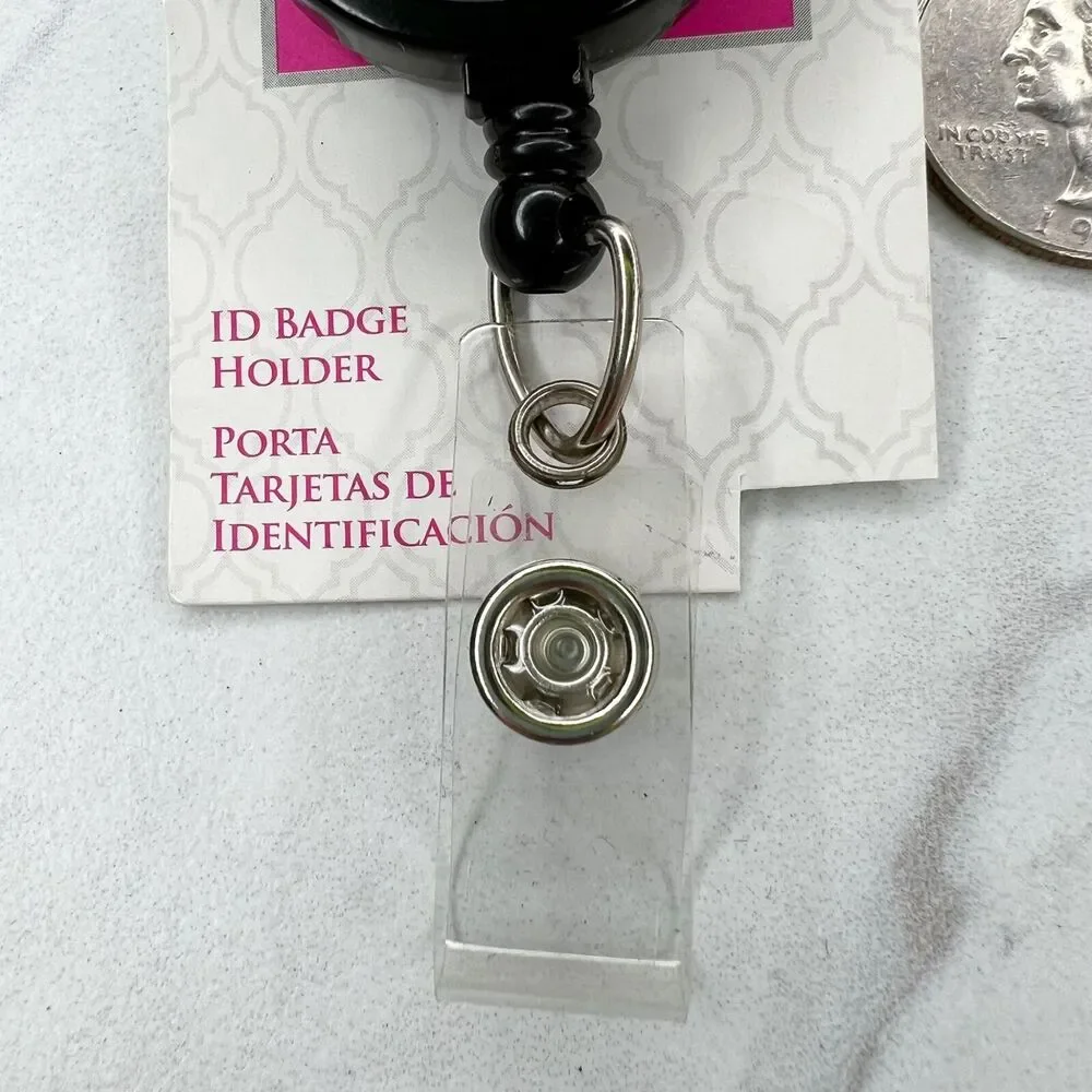 A+ Teacher Apple Clip On School Work Retractable Badge ID Holder